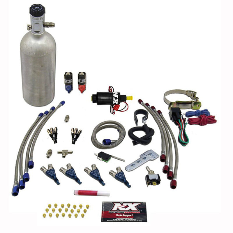 Nitrous Express 4 Cyl Piranha Nitrous Kit (For EFI Applications) w/1.4lb Bottle-thumbmail-2