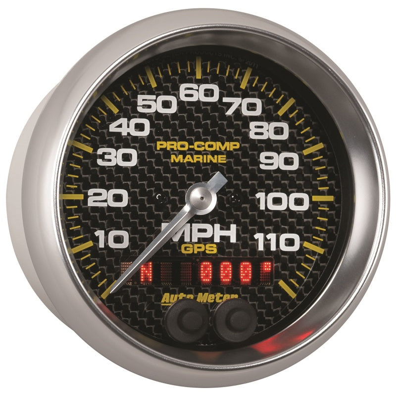 Autometer Marine Carbon Fiber Ultra-Lite 3-3/8in 120MPH GPS Speedometer Gauge-thumbmail-3