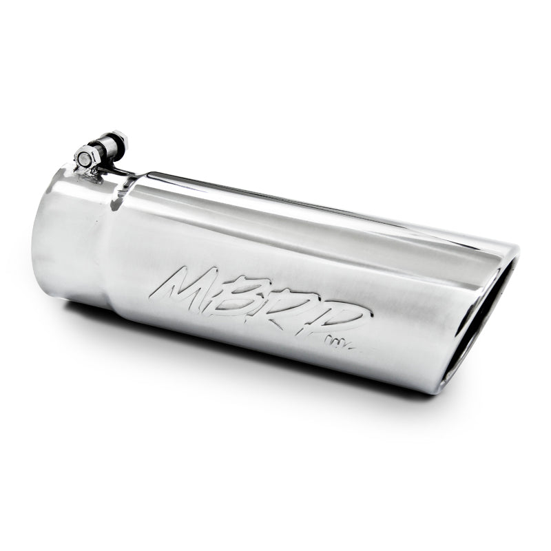 MBRP Universal Tip 4in O.D. Angled Rolled End 3 inlet 10 length-thumbmail-3