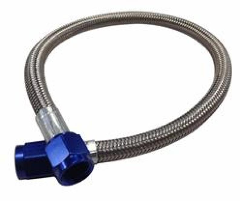 Fragola -4AN Hose Assembly Straight x Straight 48in Blue Nuts Nitrous Supply Line (4 Feet)-thumbmail-1