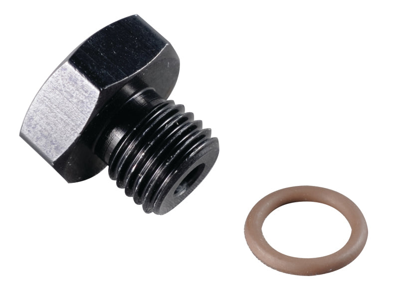 Fragola -6AN Port Plug 9/16-18 - Black-thumbmail-1