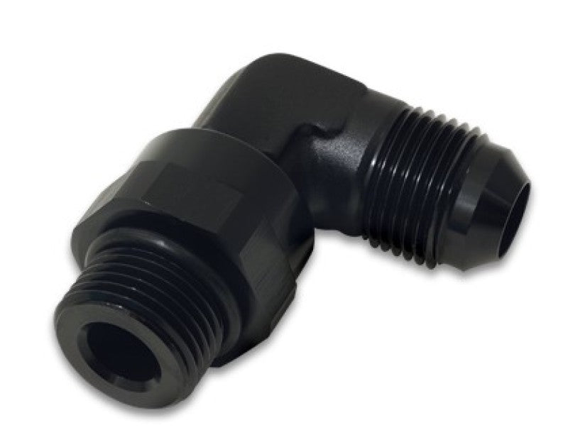 Vibrant -8AN Male Flare to Male -6AN ORB Swivel 90 Degree Adapter Fitting - Anodized Black-thumbmail-2