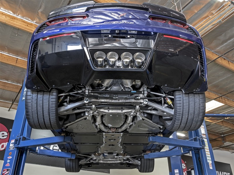 aFe MACHForce XP 3in-2 1/2in Axle Back 304SS Exhaust w/ Polished Tips 15-17 Chevy Corvette Z06-thumbmail-2