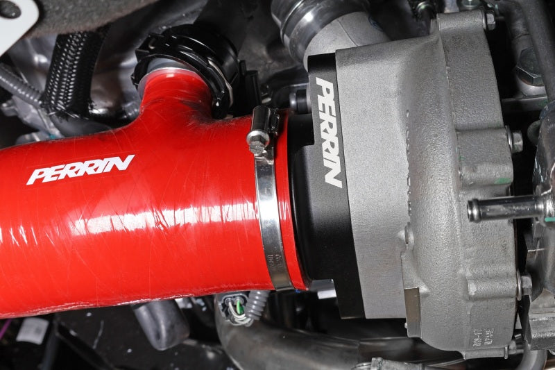 Perrin 2022+ Subaru WRX Red 3in Turbo Inlet Hose w/ Nozzle (Short)-thumbmail-12
