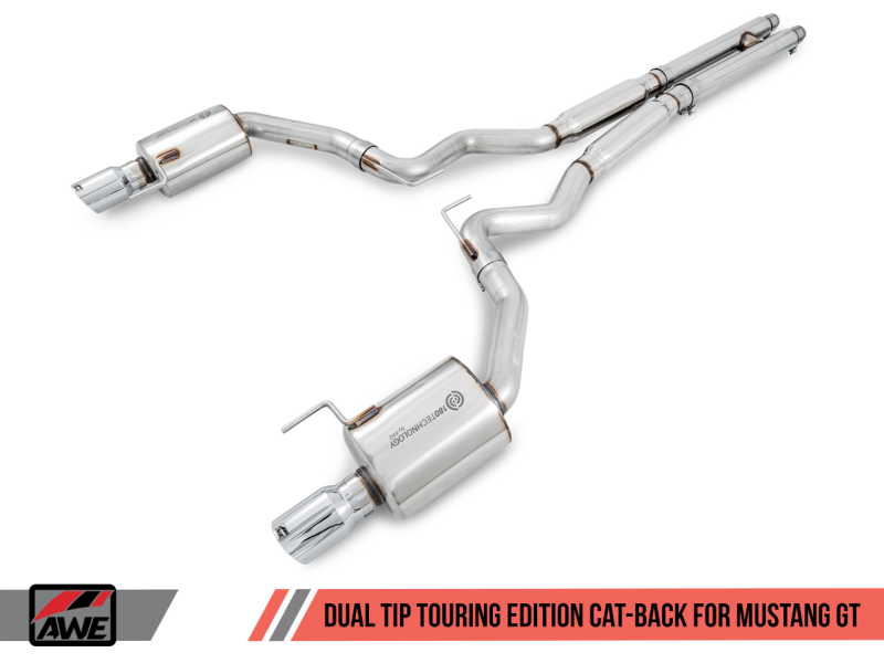 AWE Tuning S550 Mustang GT Cat-back Exhaust - Touring Edition (Chrome Silver Tips)-thumbmail-6