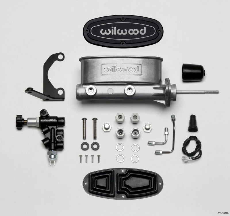 Wilwood HV Tandem M/C Kit w L/H Bracket & Prop Valve - 15/16in Bore-W/Pushrod-thumbmail-2