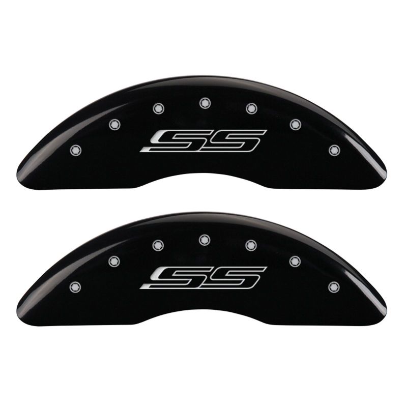 MGP 4 Caliper Covers Engraved Front & Rear Gen 5/SS Black finish silver ch-thumbmail-3