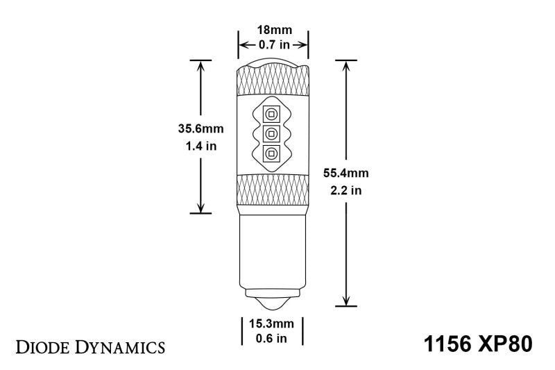 Diode Dynamics 1156 XP80 LED Bulb - Red (Pair)-thumbmail-2
