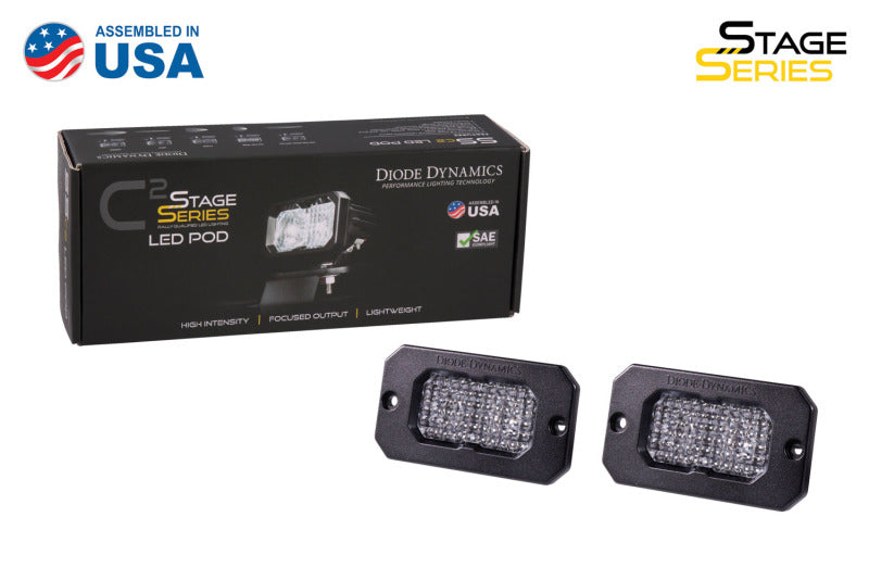 Diode Dynamics Stage Series 2 In LED Pod Pro - White Fog Flush ABL (Pair)-thumbmail-7
