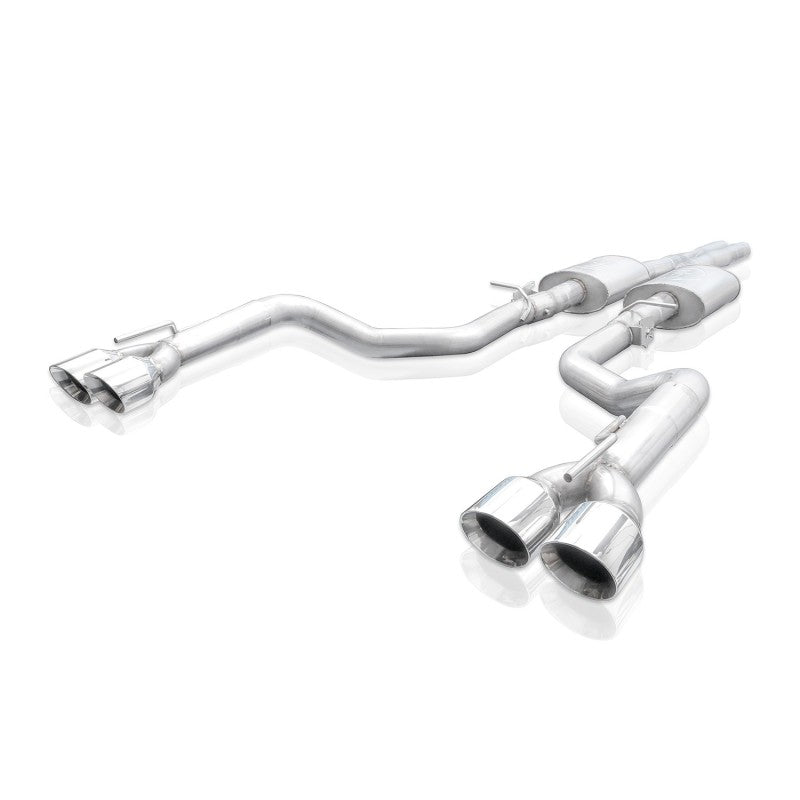 Stainless Works 15-19 Dodge Challenger 6.2L/6.4L Hemi 3in Legend Catback X-Pipe w/4in Quad Tips-thumbmail-2