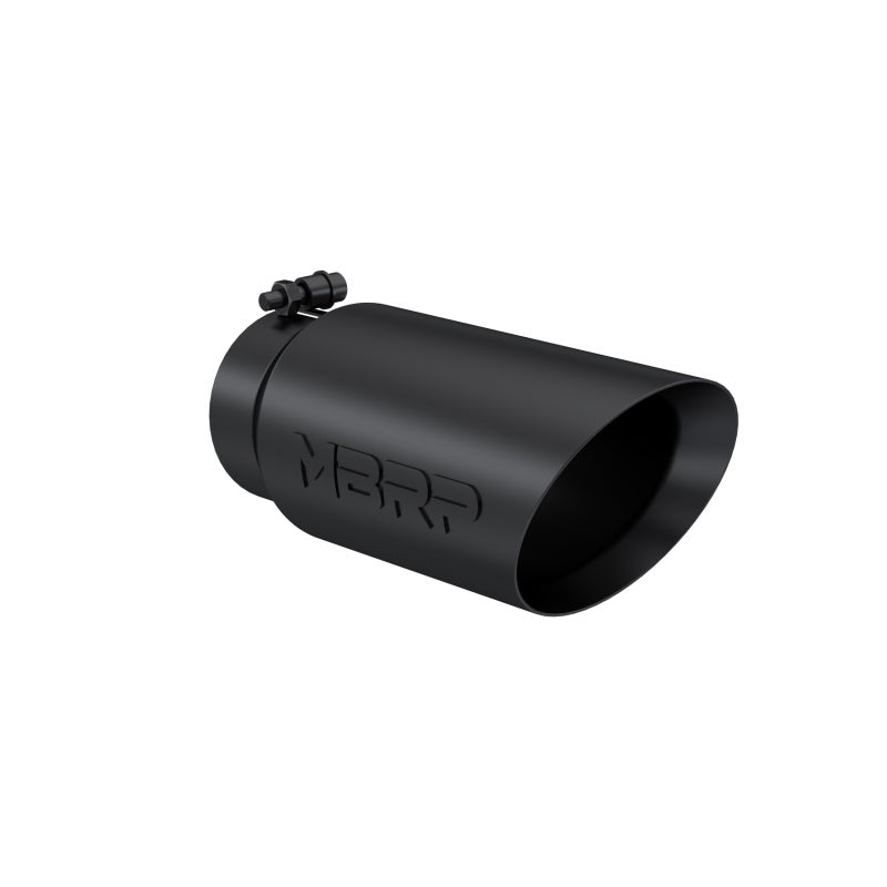 MBRP Universal Tip 5 O.D. Dual Wall Angled 4 inlet 12 length - Black Finish-thumbmail-3