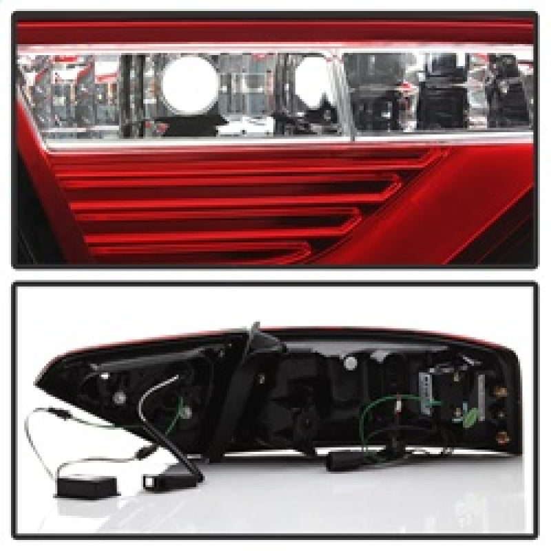 Spyder 08-12 Audi A5 LED Tail Lights - Red Clear ALT-YD-AA508V2-LED-RC
