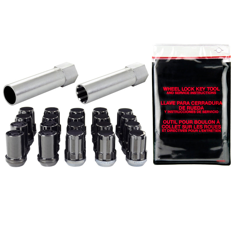McGard SplineDrive Tuner 5 Lug Install Kit w/Locks & Tool (Cone) M12X1.25 / 13/16 Hex - Black-thumbmail-3