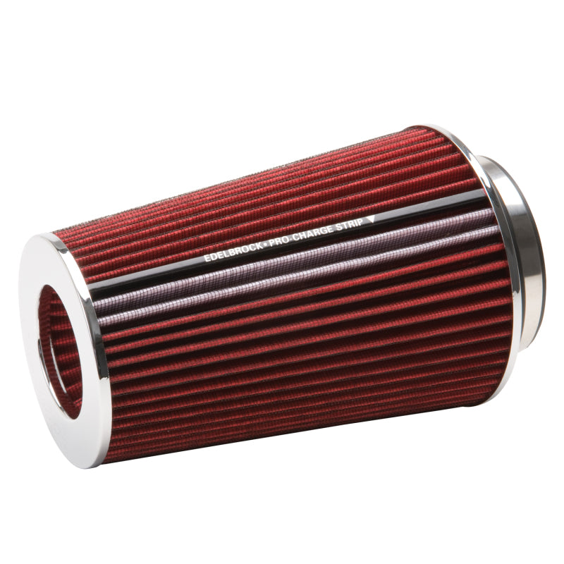 Edelbrock Air Filter Pro-Flo Series Conical 10In Tall Red/Chrome-thumbmail-2