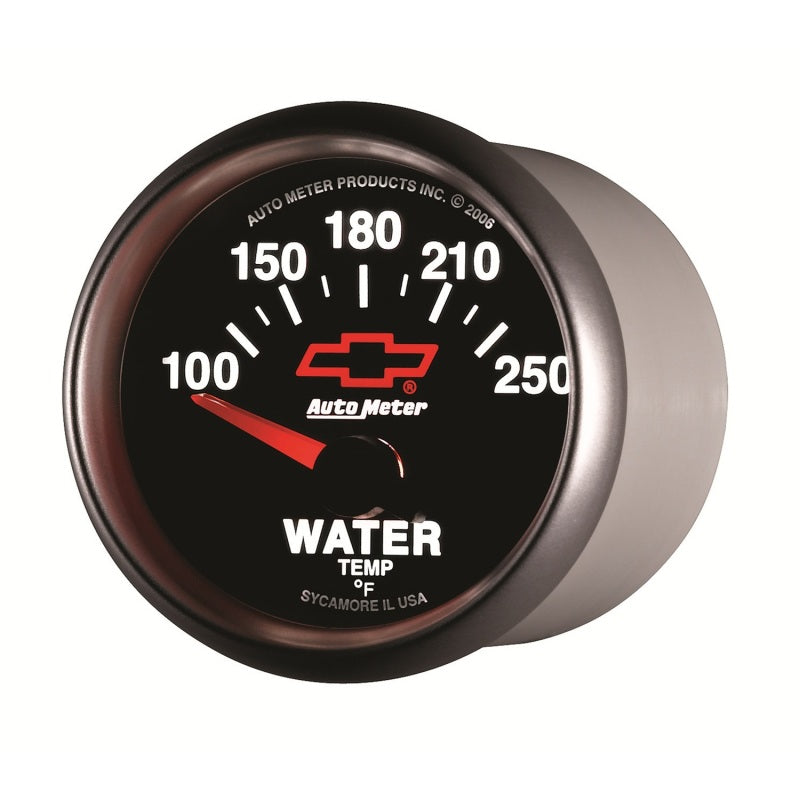 Autometer GM Bowtie Black 2-1/16in 100-250 F Pedestal Electronic Water Temp Gauge-thumbmail-4