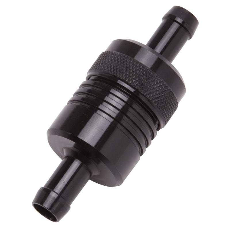 Edelbrock Fuel Filter Aluminum 3In X 01/ 1/8In 3/8In Inlet/Outlet Black-thumbmail-7