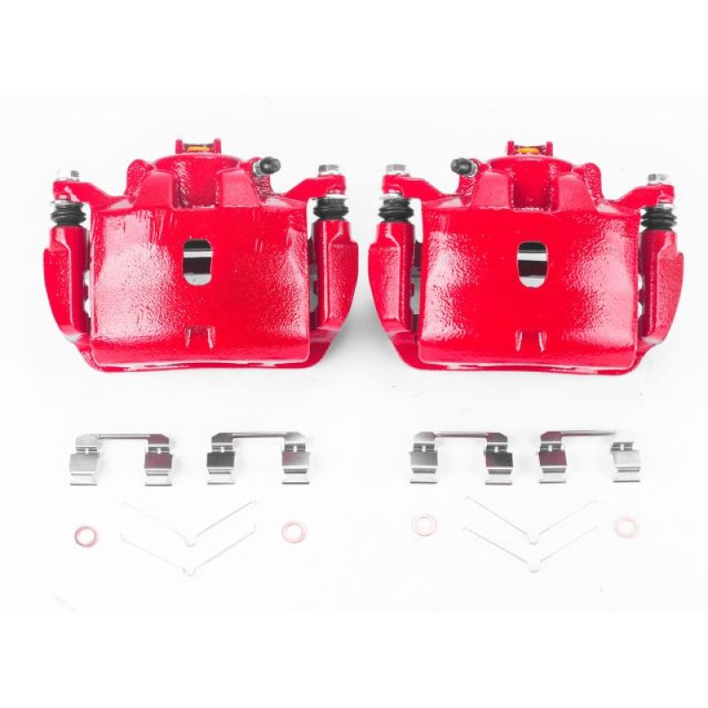 Power Stop 13-15 Acura ILX Front Red Calipers w/Brackets - Pair-thumbmail-2