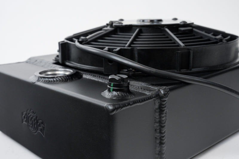 CSF Universal Drag Race / Tuck Radiator w/9in Spal Fan - 10.5in H x 10in L x 3.6in W - Black-thumbmail-4
