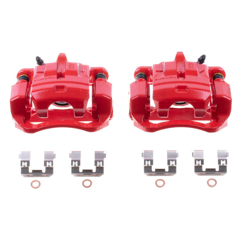 Power Stop 13-16 Scion FR-S Rear Red Calipers w/Brackets - Pair-thumbmail-2