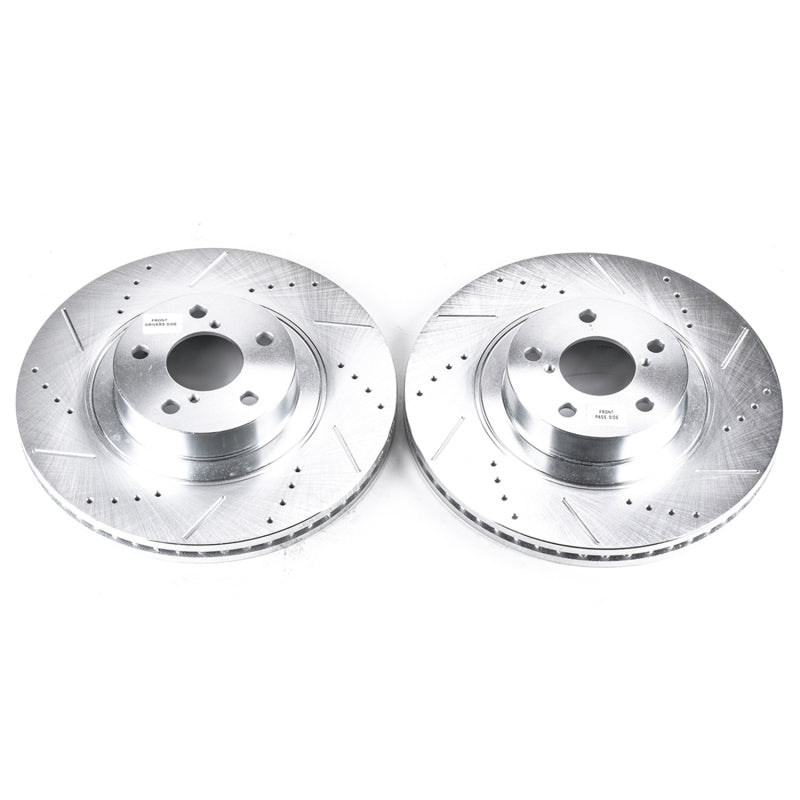 Power Stop 05-06 Saab 9-2X Front Evolution Drilled & Slotted Rotors - Pair-thumbmail-2