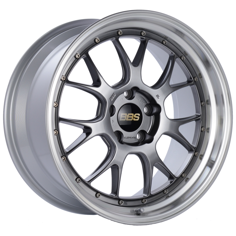 BBS LM-R 19x9.5 5x120 ET25 Diamond Black Center Diamond Cut Lip Wheel -82mm PFS/Clip Required-thumbmail-1