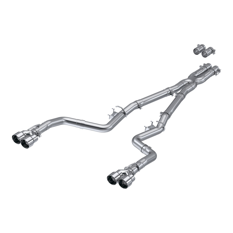 MBRP 15-Up Challenger 5.7L /  17-Up 6.2L/6.4L 3in Race Series Cat-Back w/ Quad Tips AS Exhaust-thumbmail-2
