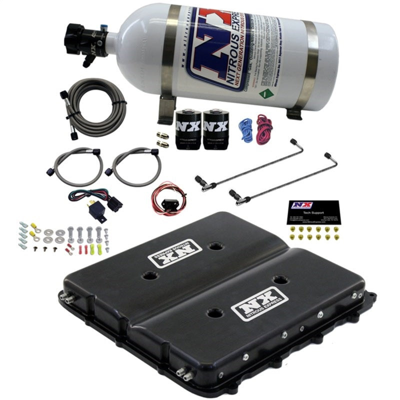 Nitrous Express Nitrous Kit w/Billet LT4 Supercharger Lid w/10lb Bottle-thumbmail-2