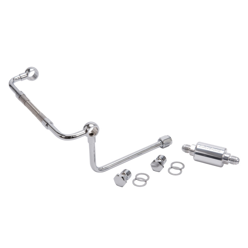 Edelbrock Dual Feed Line/Thunder Series Carb w/ Polished Fuel Filter-thumbmail-2