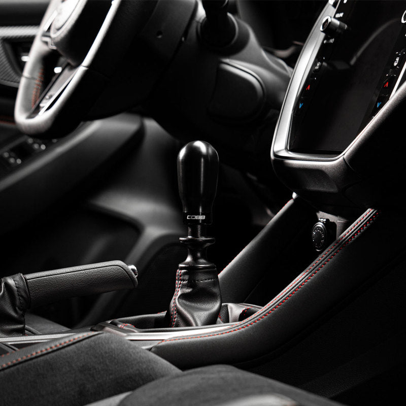 Cobb Subaru 6-Speed Tall Weighted COBB Shift Knob - Black (Incl. Both Red + Blk Collars)-thumbmail-8