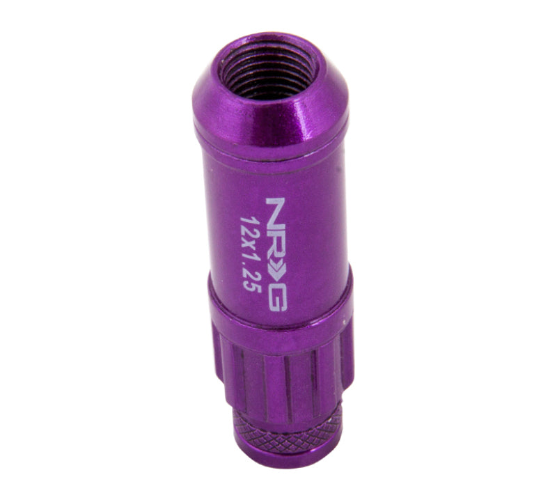 NRG 700 Series M12 X 1.25 Steel Lug Nut w/Dust Cap Cover Set 21 Pc w/Locks & Lock Socket - Purple-thumbmail-8