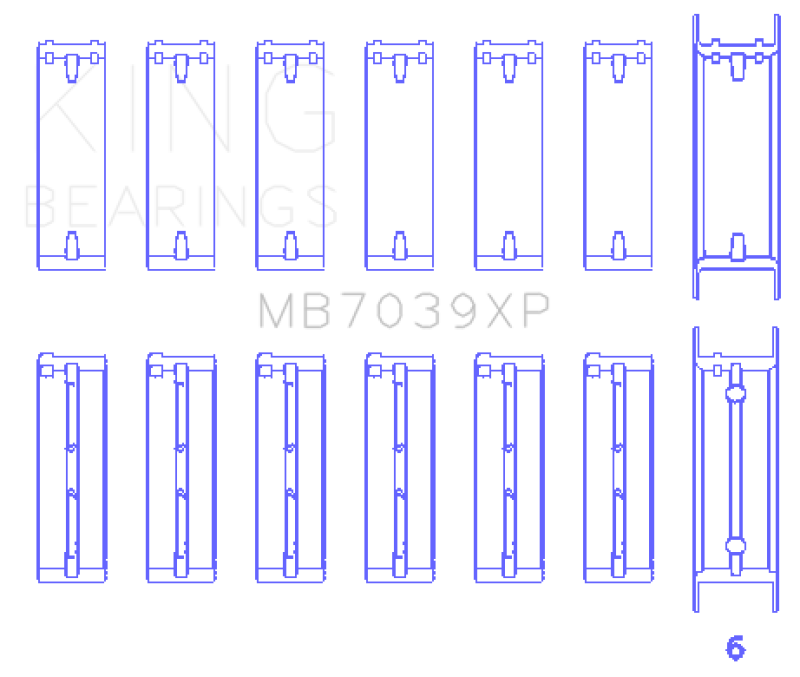 King BMW M20/M50 2.0L/2.5L/2.7L (Size 0.25) Performance Main Bearing Set-thumbmail-2