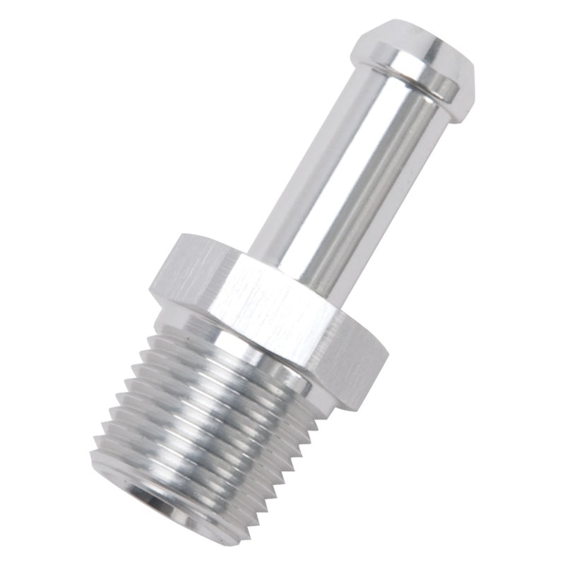 Edelbrock Hose End Straight 3/8In NPT to 3/8In Barb Clear Anodize-thumbmail-8