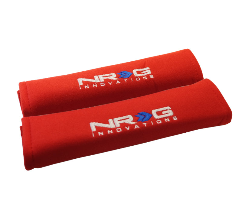 NRG Seat Belt Pads 2.7in. W x 11in. L (Red) Short - 2pc-thumbmail-2