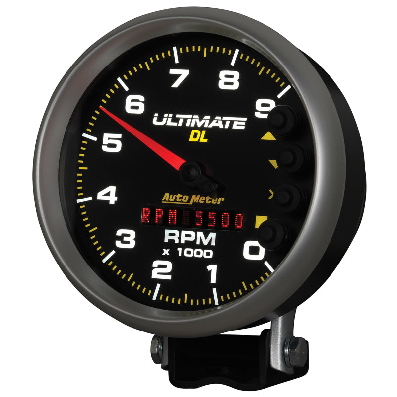 Autometer 5 inch Ultimate DL Playback Tachometer 9000 RPM - Black-thumbmail-6