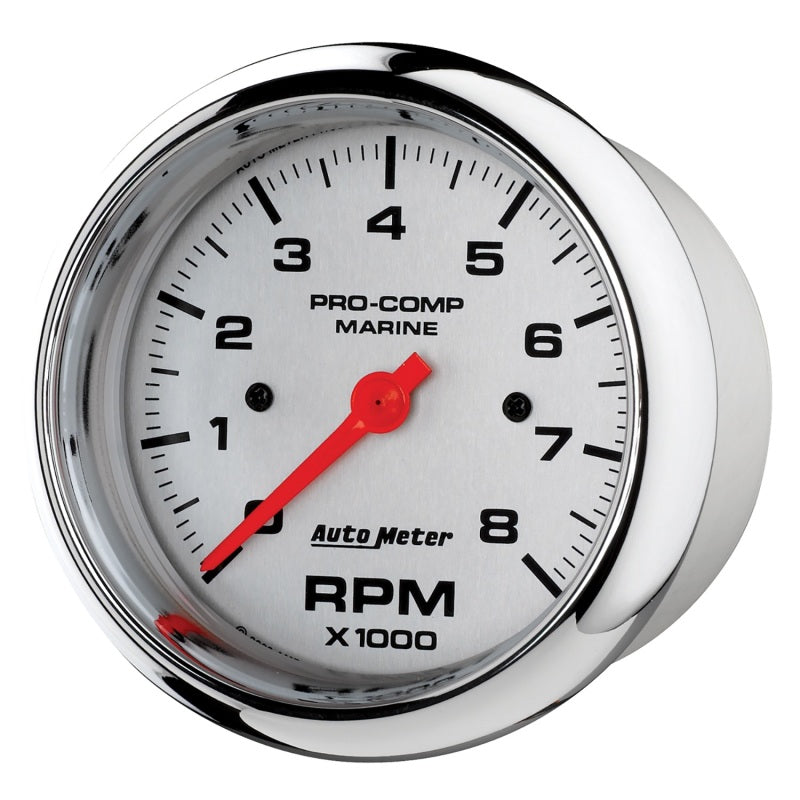 Autometer Marine Chrome Ultra-Lite 3-3/8in 8k RPM Tachometer Gauge-thumbmail-3