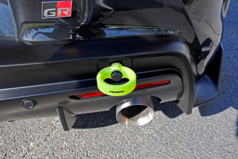 Perrin 2020 Toyota Supra Tow Hook Kit (Rear) - Neon Yellow-thumbmail-8
