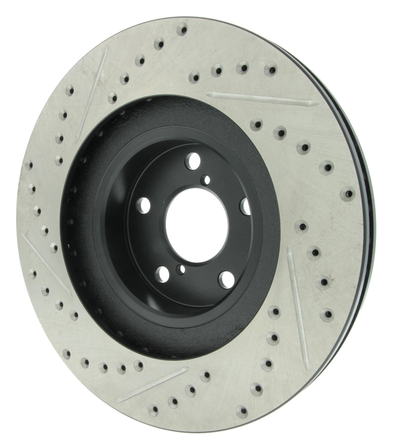 StopTech 02-10 Subaru WRX Slotted & Drilled Left Front Rotor (exc. STi)-thumbmail-17