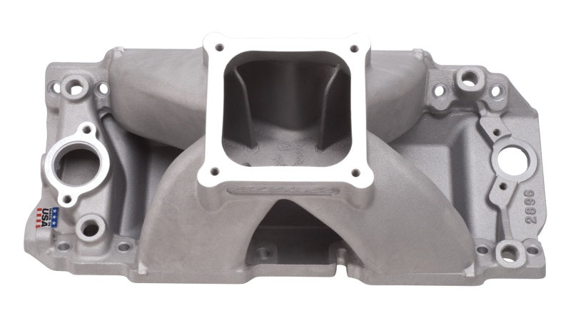 Edelbrock Manifold BBC Short Deck Super Victor 565 Conventional Rect Port Heads-thumbmail-3