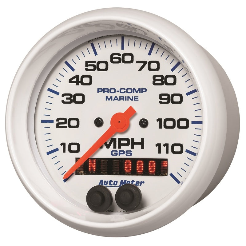 Autometer Gauge GPS Speedometer 3-3/8in 120 MPH Marine White Gauge-thumbmail-3