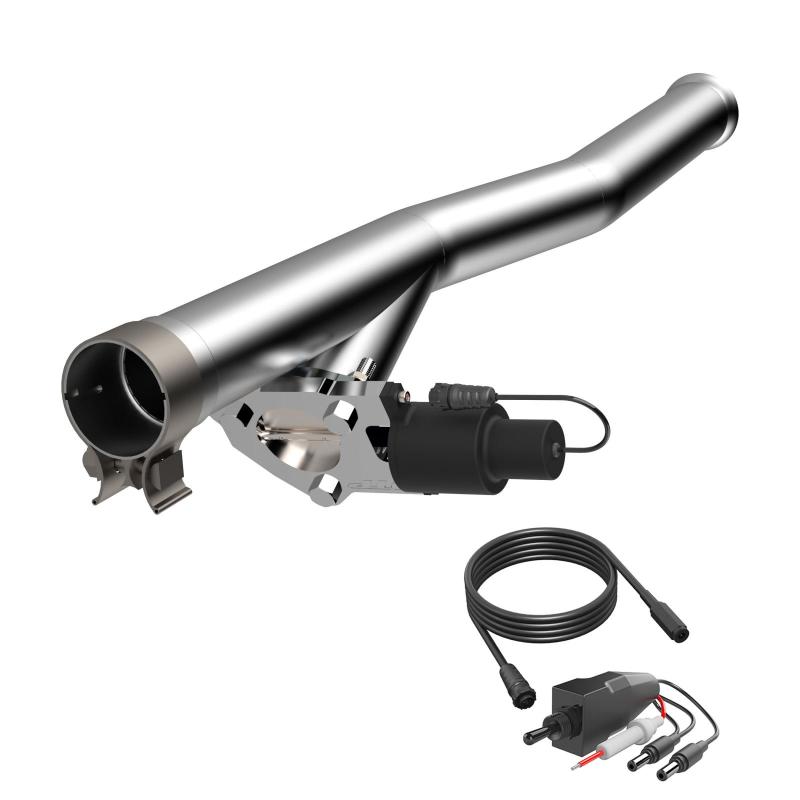 QTP 2018 Jeep Wrangler JL 4DR 2.5in 304SS Aggressor Cutout Mid Pipe-thumbmail-4
