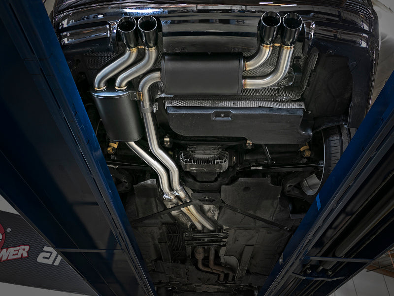 aFe MACH ForceXP 2.5 IN 304 Stainless Steel Cat-Back Exhaust System w/ Black Tips 01-06 BMW M3 (E46)-thumbmail-3