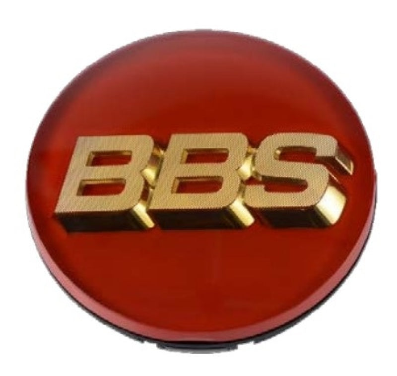BBS Center Cap 70.6mm Red/Gold (3-tab) (56.24.073)-thumbmail-1