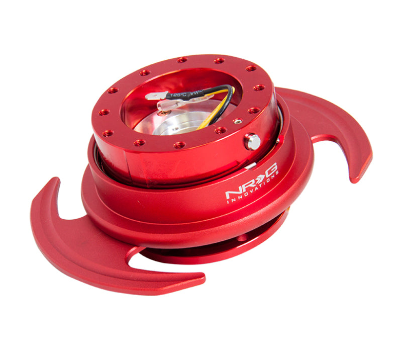 NRG Quick Release Kit Gen 3.0 - Red Metal Body / Red Ring w/Handles-thumbmail-2