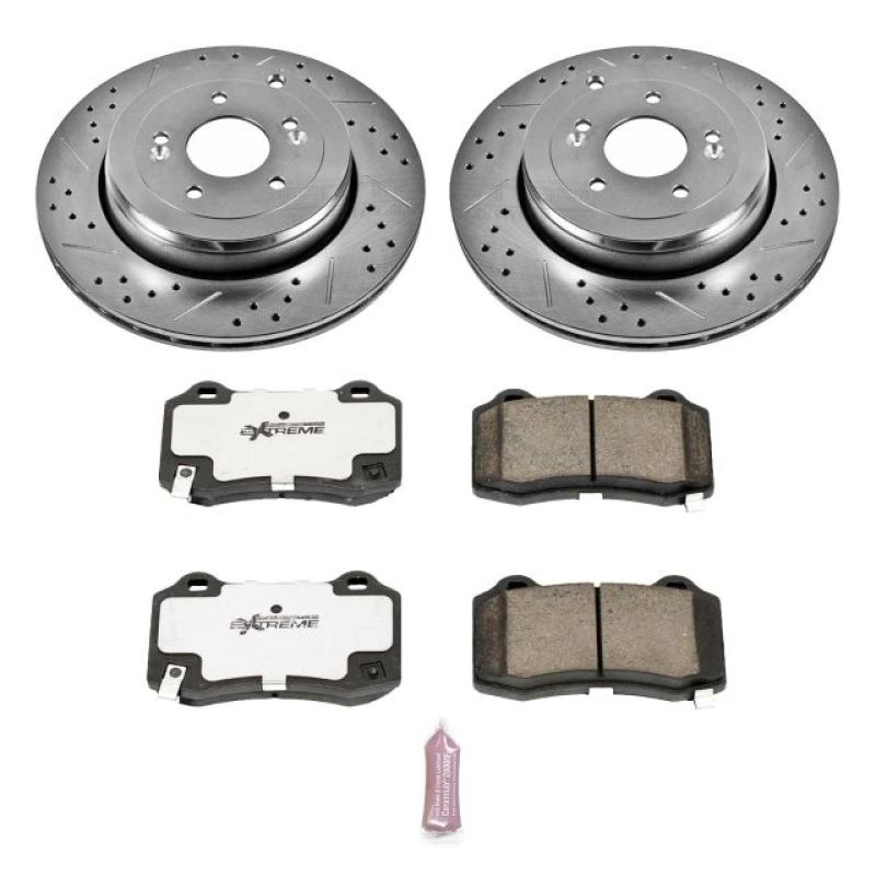 Power Stop 10-16 Hyundai Genesis Coupe Rear Z26 Street Warrior Brake Kit-thumbmail-1