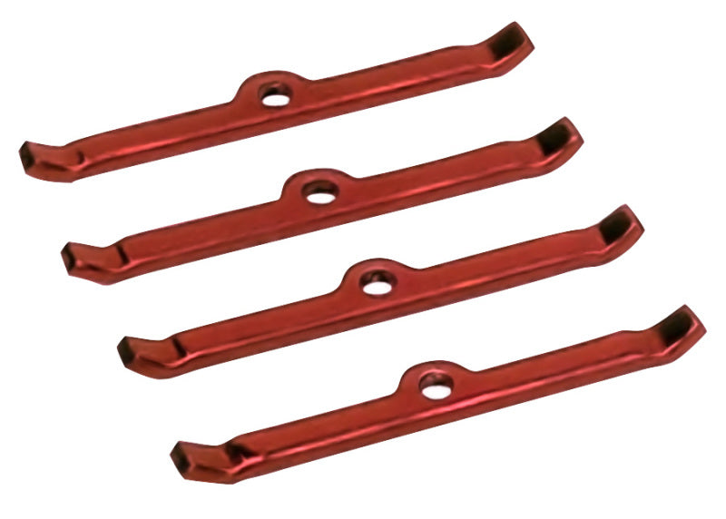 Moroso Chevrolet Small Block Valve Cover Hold Downs - Steel - Red Powder Coat - Set of 4-thumbmail-1