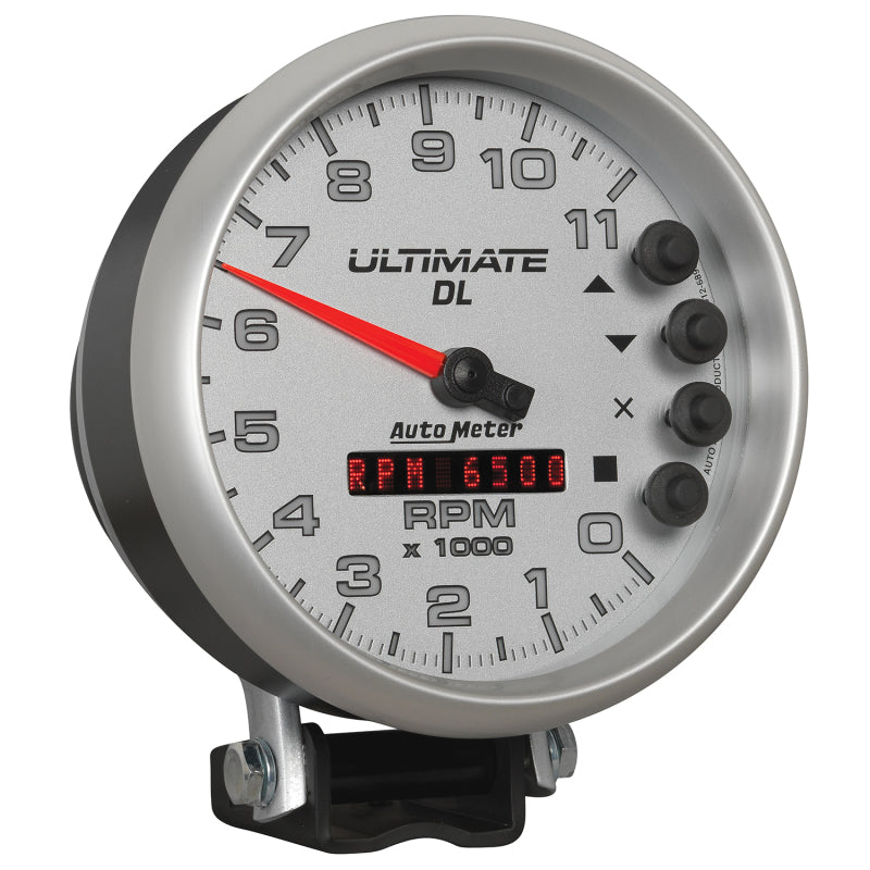 Autometer 5 inch Ultimate DL Playback Tachometer 11000 RPM - Silver-thumbmail-5