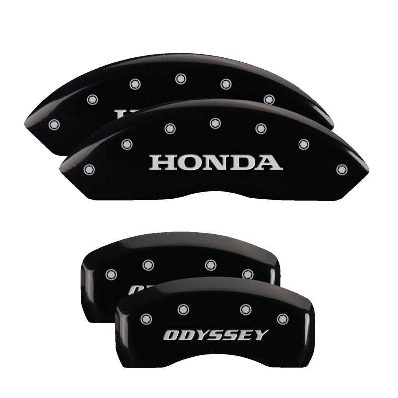 MGP 4 Caliper Covers Engraved Front Honda Engraved Rear H Logo Black finish silver ch-thumbmail-3