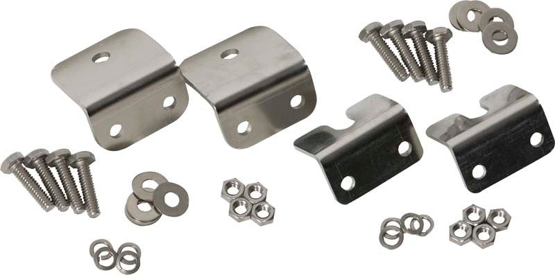 Kentrol 72-86 Jeep CJ Strut Rod Mounting Brackets 4 Pieces Fiberglass - Polished Silver-thumbmail-1