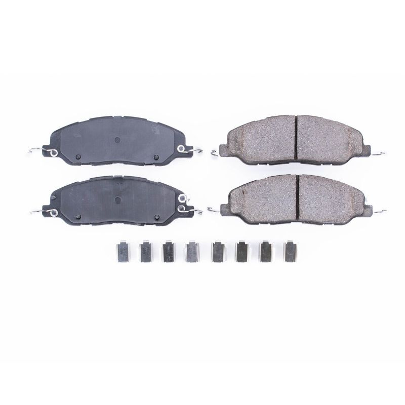 Power Stop 11-14 Ford Mustang Front Z17 Evolution Ceramic Brake Pads w/Hardware-thumbmail-1