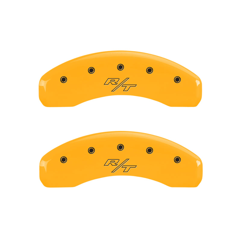 MGP 4 Caliper Covers Engraved Front & Rear Vintage Style/RT Yellow finish black ch-thumbmail-5